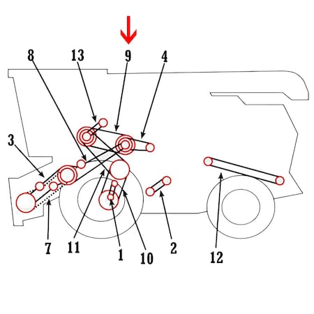 Aftermarket H84462 Primary Countershaft Belt Fits John Deere Combine 6600 7700 COB40-0831